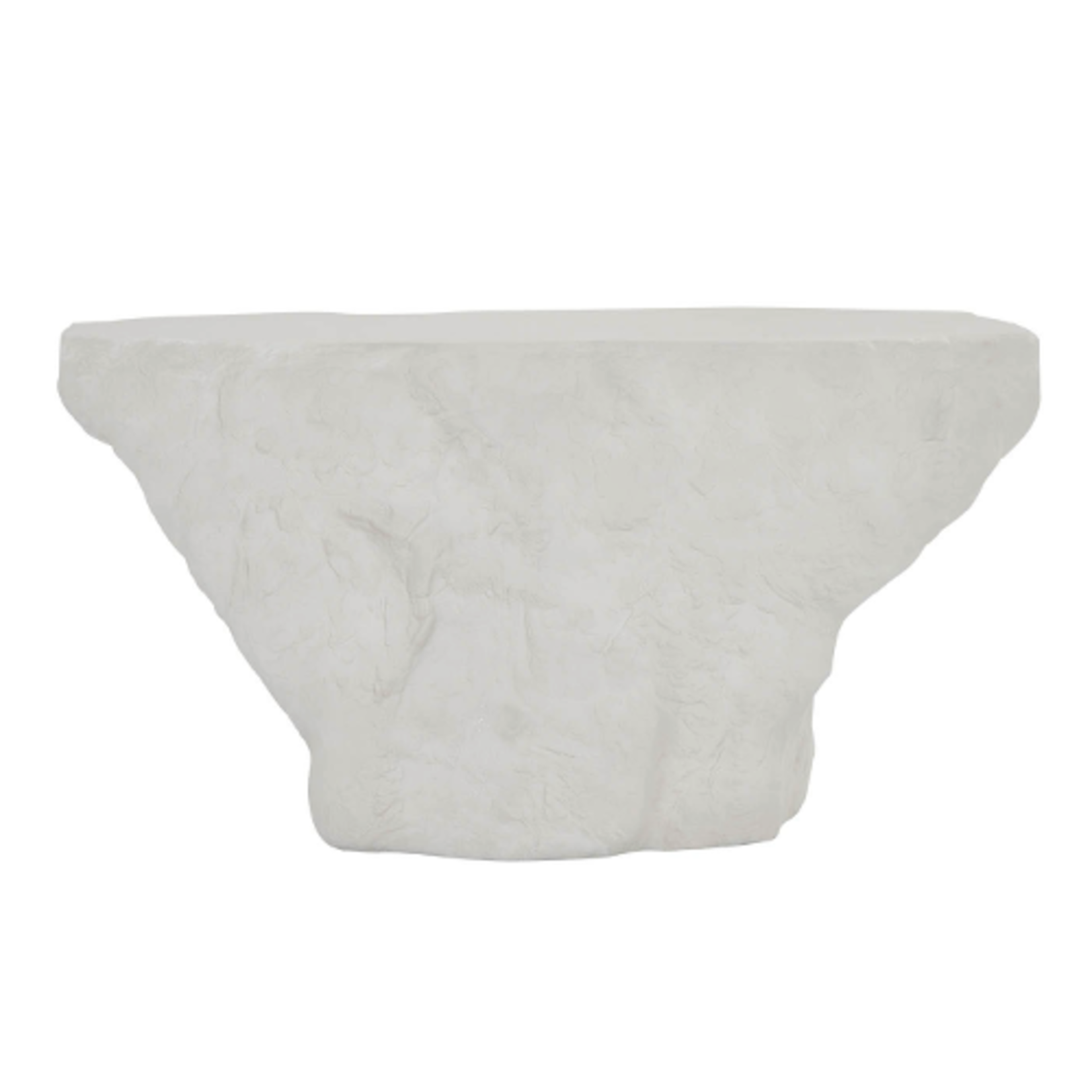 Outside The Box 58x21x30 Cliffside White Concrete Organic Form Console Table