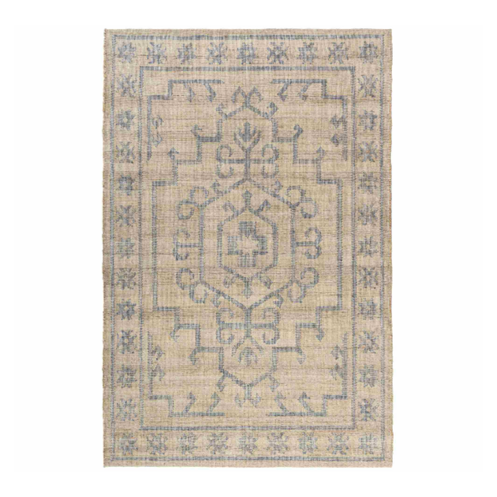Outside The Box 9' x 12' Willow Hand Woven Jute Blend Area Rug In Blue - 82570