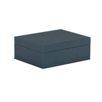 Outside The Box 13" Hampton Shore Raffia Wrapped Decorative Box In Indigo