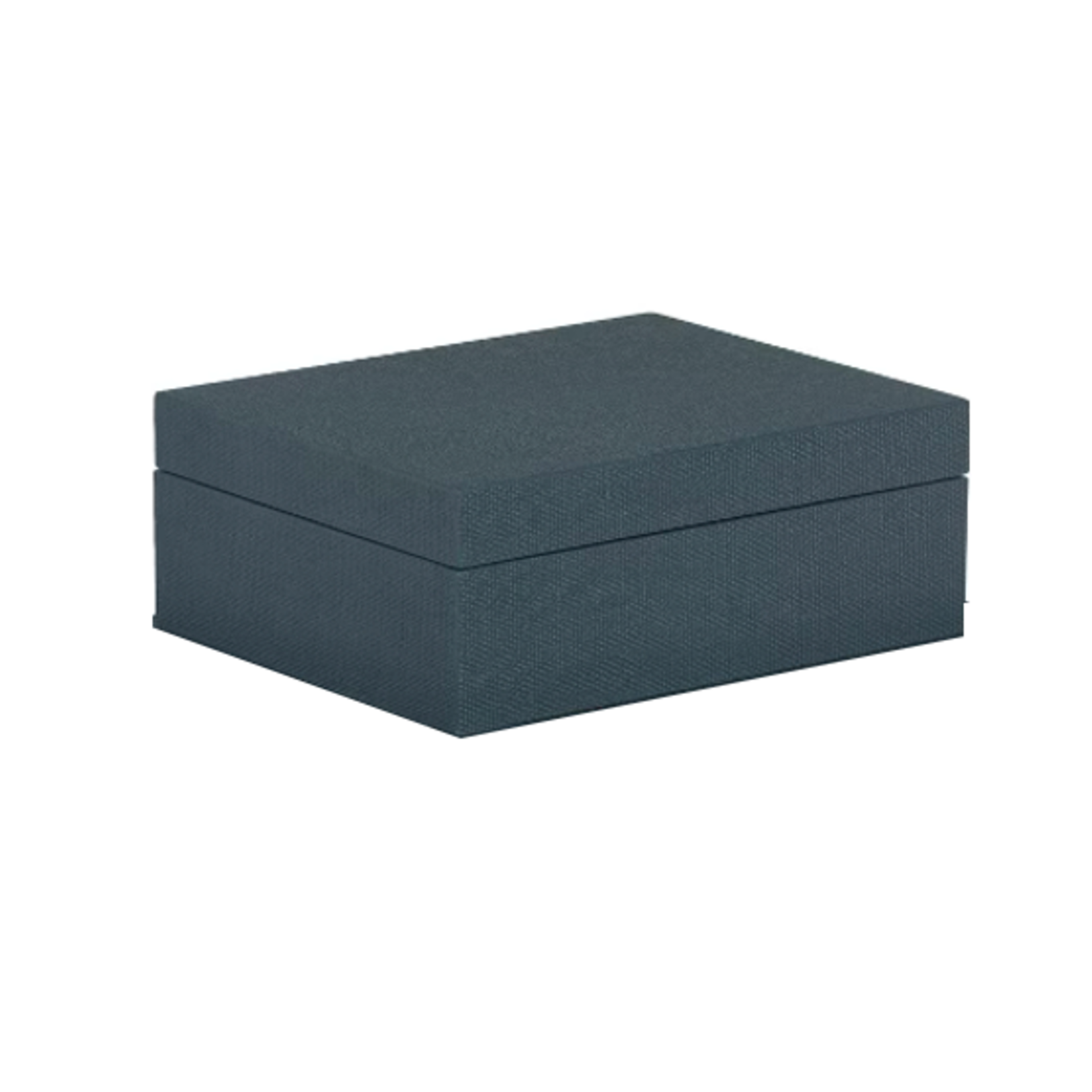 Outside The Box 13" Hampton Shore Raffia Wrapped Decorative Box In Indigo