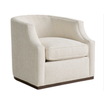 Outside The Box Sara Nona Vanilla Crypton Performance Upholstered Swivel Chair Brownstone Finish 1563-2 (Tier 4)