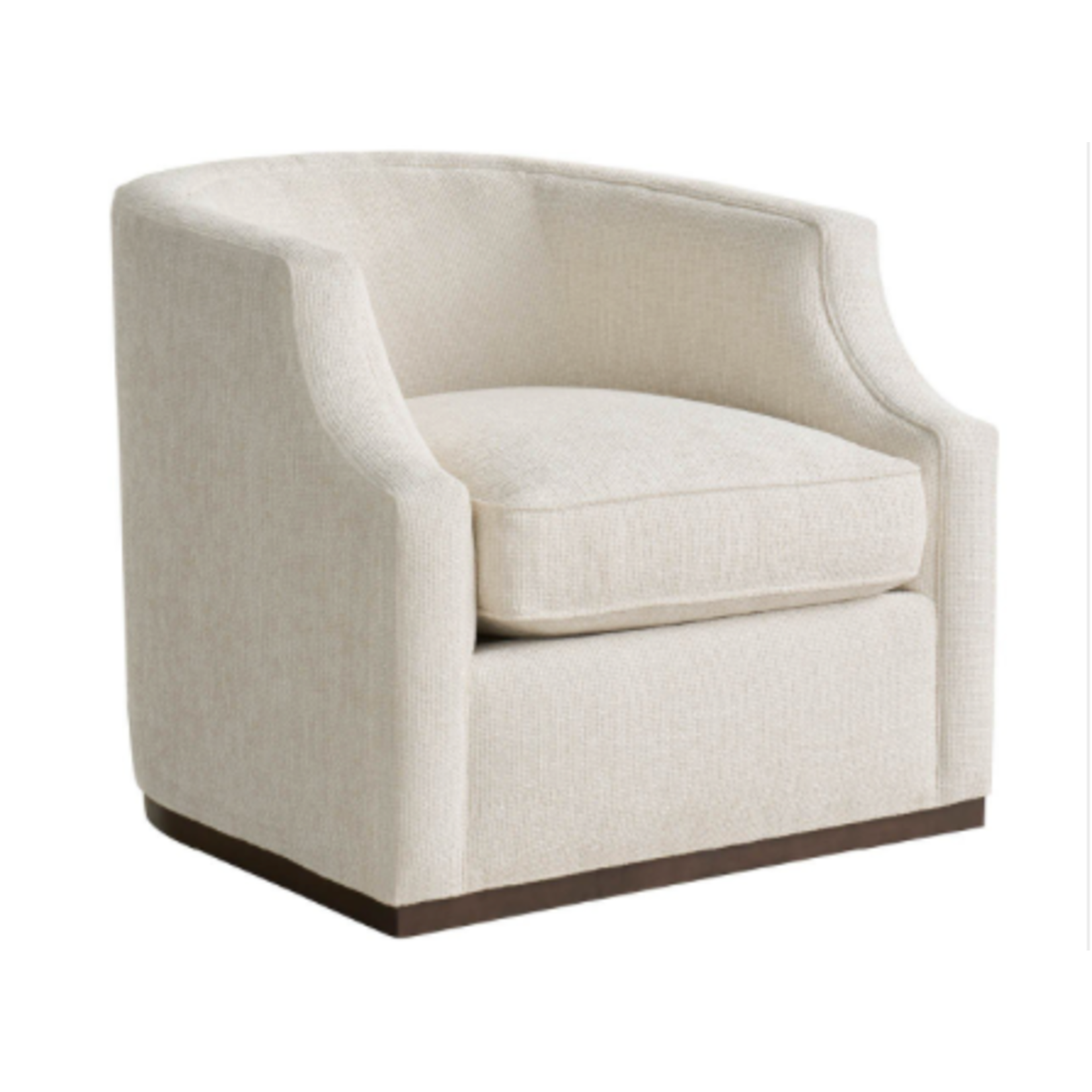 Outside The Box Sara Nona Vanilla Crypton Performance Upholstered Swivel Chair Brownstone Finish 1563-2 (Tier 4)