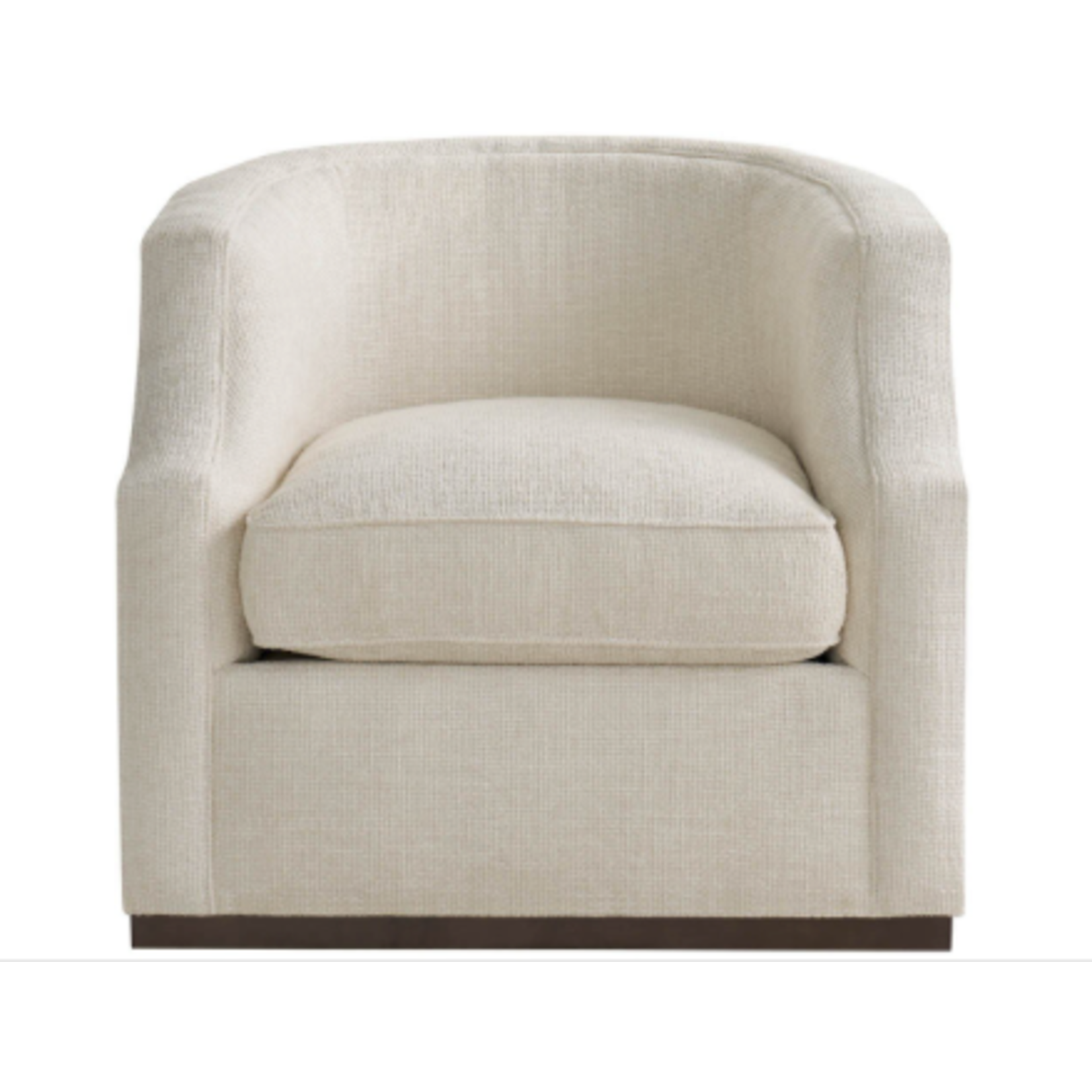 Outside The Box Sara Nona Vanilla Crypton Performance Upholstered Swivel Chair Brownstone Finish 1563-2 (Tier 4)