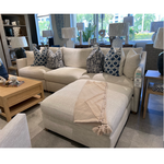 Outside The Box 121" Serena Bone White Kid Proof Performance Lounge Harmony Modular Upholstered 3 Piece Sofa W / Ottoman BU104-43 (CC)