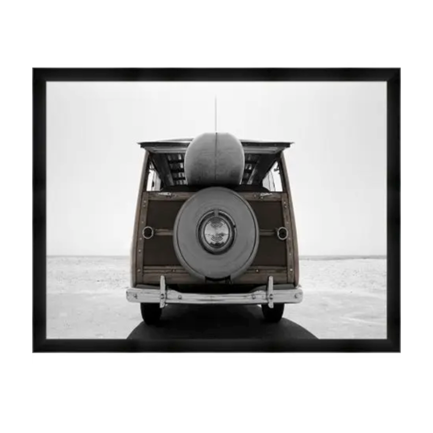 Outside The Box 54x42 Vintage Surf Wagon Black Frame Art