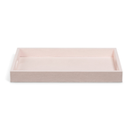 Outside The Box 20x14 Hampton Shore Raffia Wrapped Serving Tray In Blush Pearl