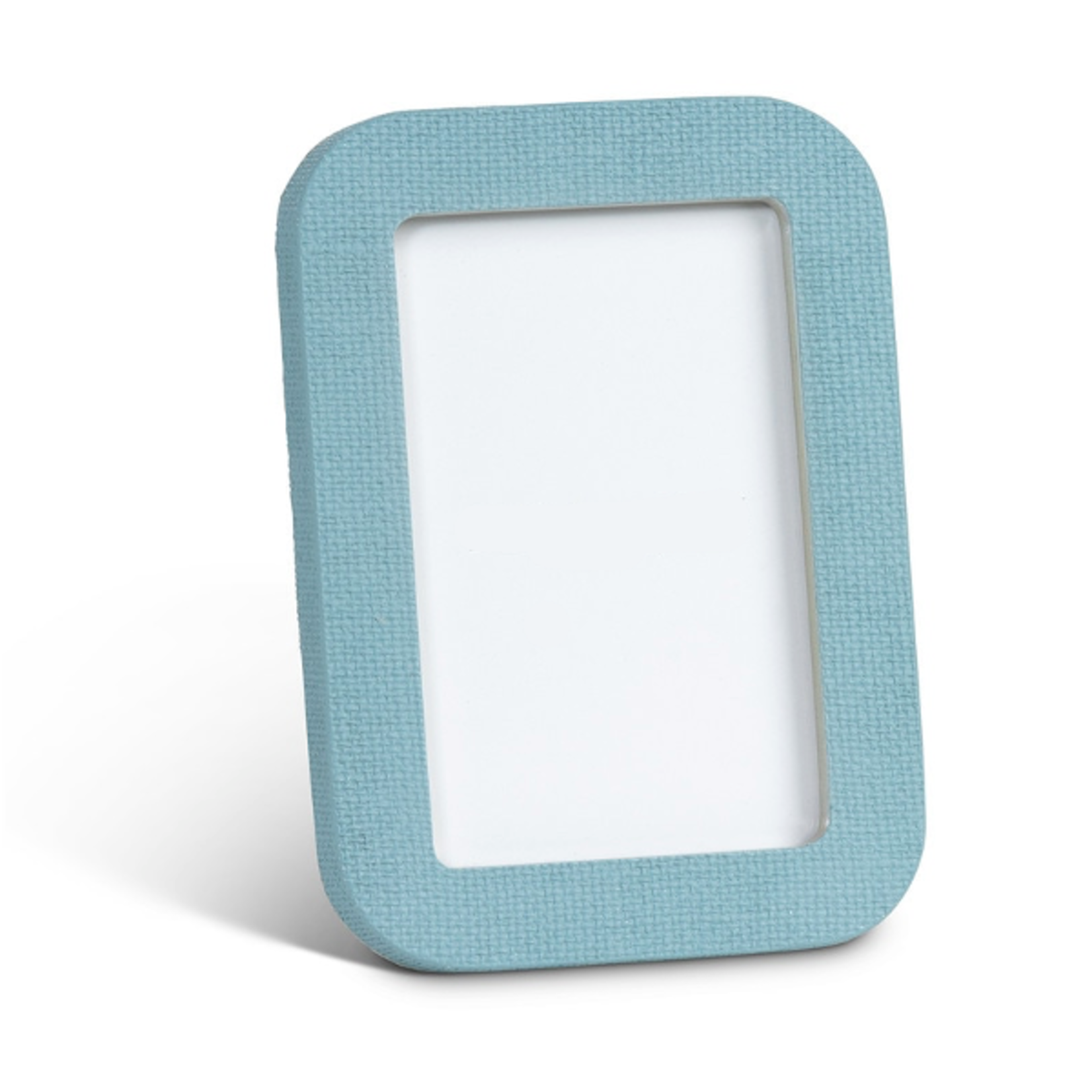 Outside The Box 5x7 Hampton Shore Raffia Wrapped Photo Frame In Mistral Blue