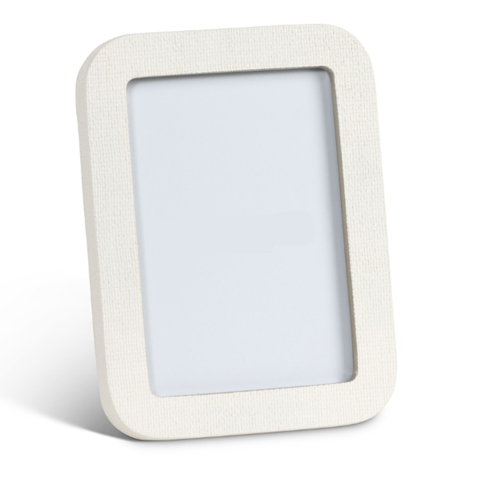 Outside The Box 6x8 Hampton Shore Raffia Wrapped Photo Frame In Silk Linen