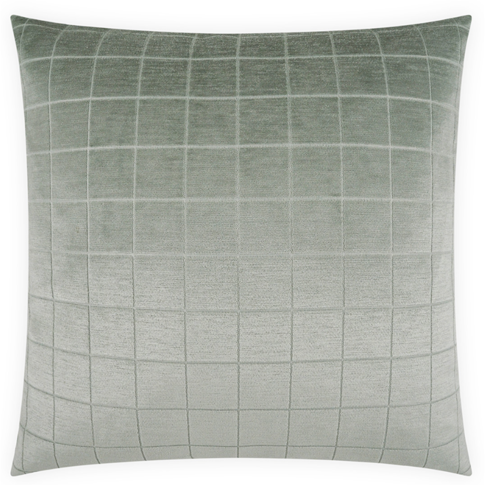 Outside The Box 24x24 Camden Check Square Feather Down Pillow In Glacier - DV Kap