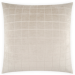 Outside The Box 24x24 Camden Check Square Feather Down Pillow In Linen - DV Kap