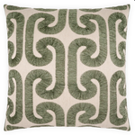 Outside The Box 24x24 Hathaway  Embroidered Square Feather Down Pillow In Juniper - DV Kap