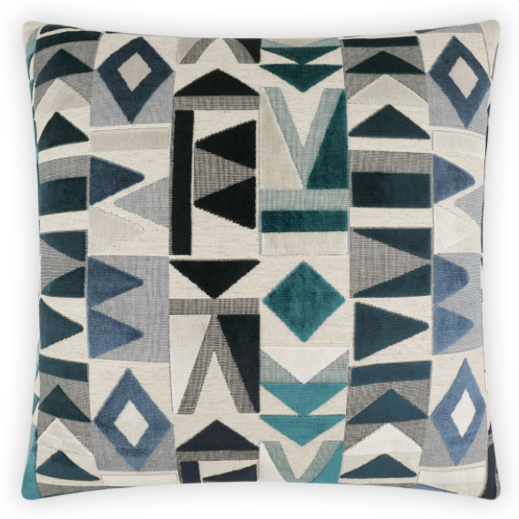 Outside The Box 24x24 Traydon Square Feather Down Pillow In Ocean - DV Kap
