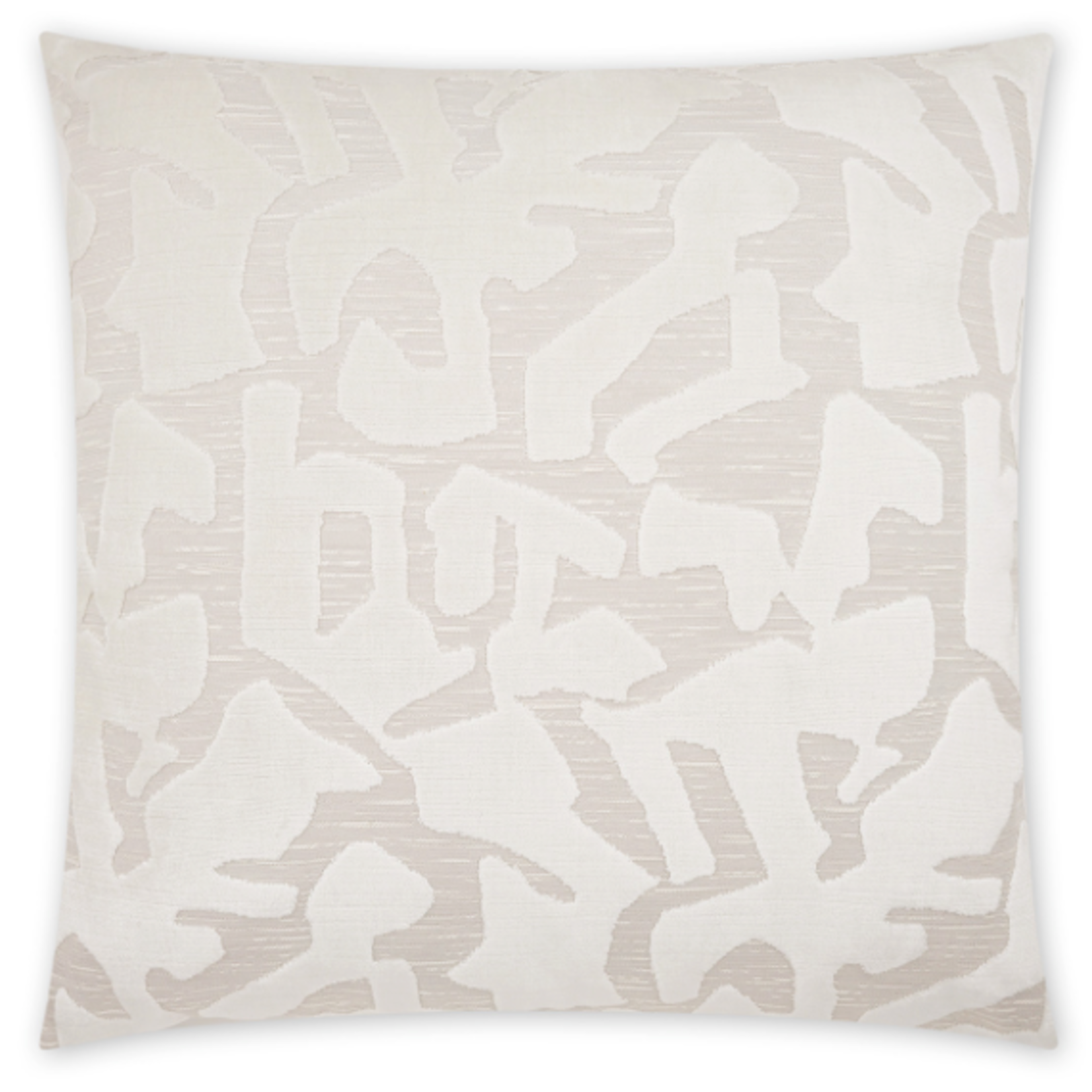 Outside The Box 24x24 Banksy Square Feather Down Pillow In Ivory - DV Kap