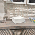 Outside The Box 11" Hampton Shore Raffia Wrapped Decorative Box In Silk Linen