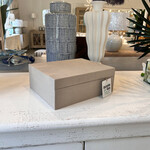 Outside The Box 11" Hampton Shore Raffia Wrapped Decorative Box In Coastal Sand