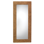 Outside The Box 80x35 Harbor Natural Twisted Seagrass Floor Mirror