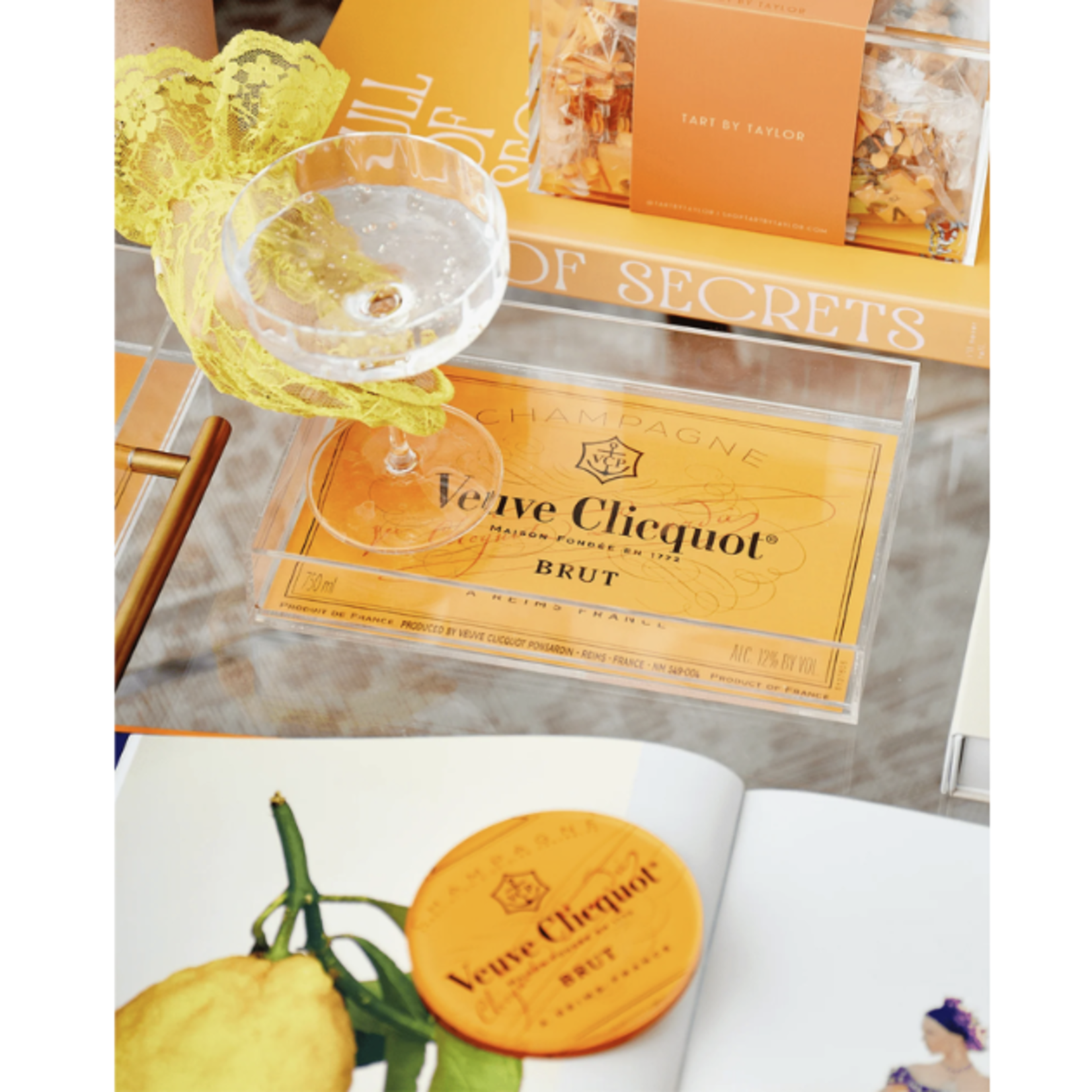 Outside The Box 14x11 Pop The Bubbly Acrylic Tray W / Handles