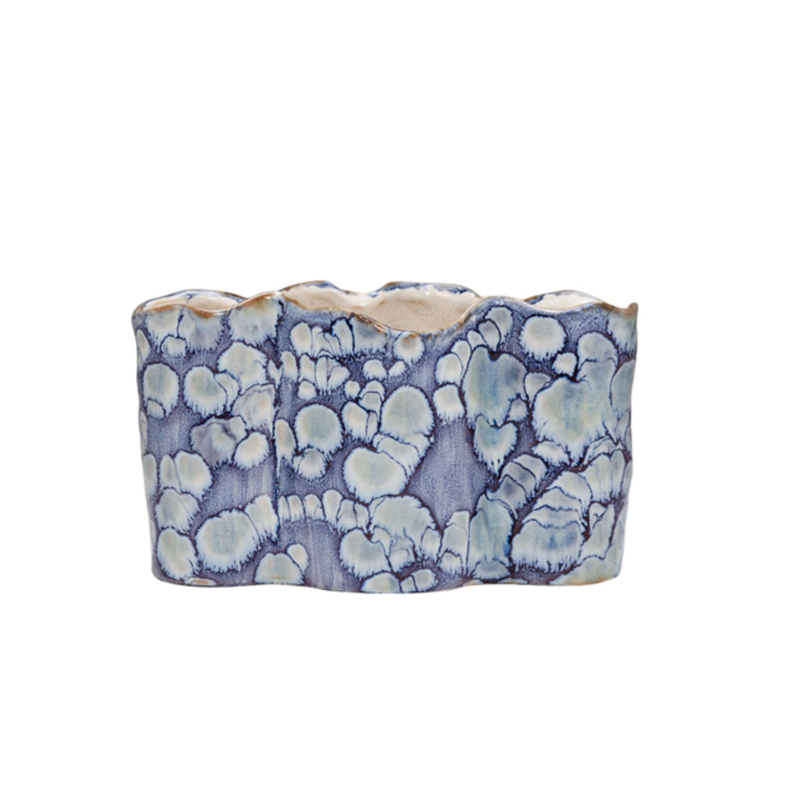Outside The Box 9" Mareon Blue Stoneware Vase