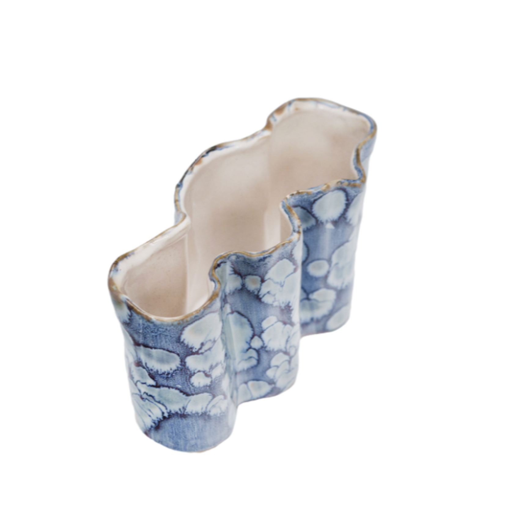 Outside The Box 9" Mareon Blue Stoneware Vase