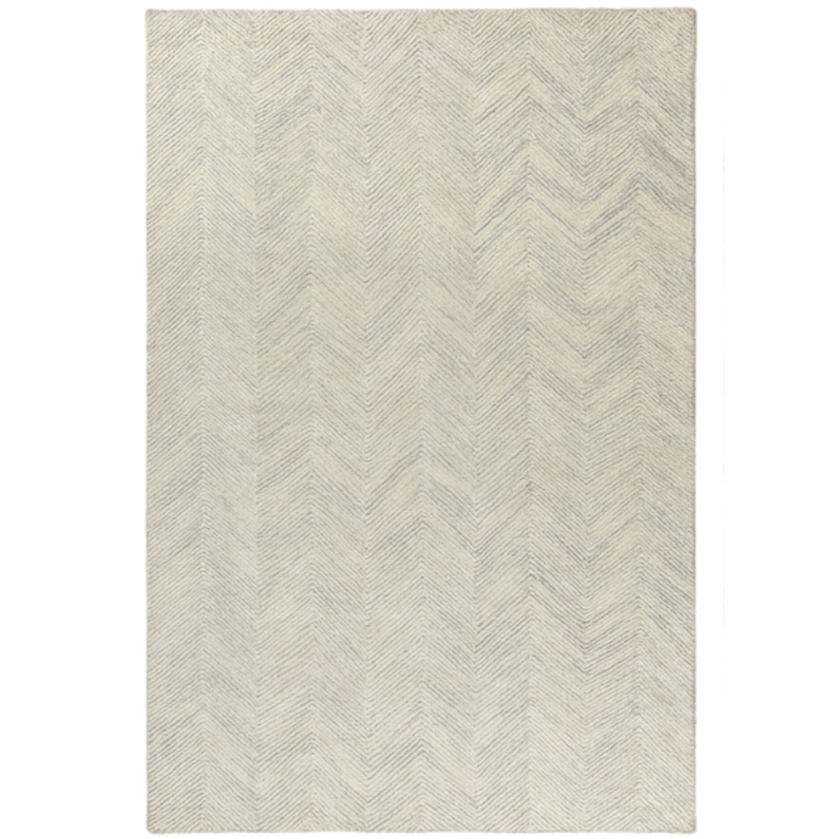 Outside The Box 9' x 12' Scapes 100% Wool Hand Tufted Area Rug In Silver / Ivory - 82864