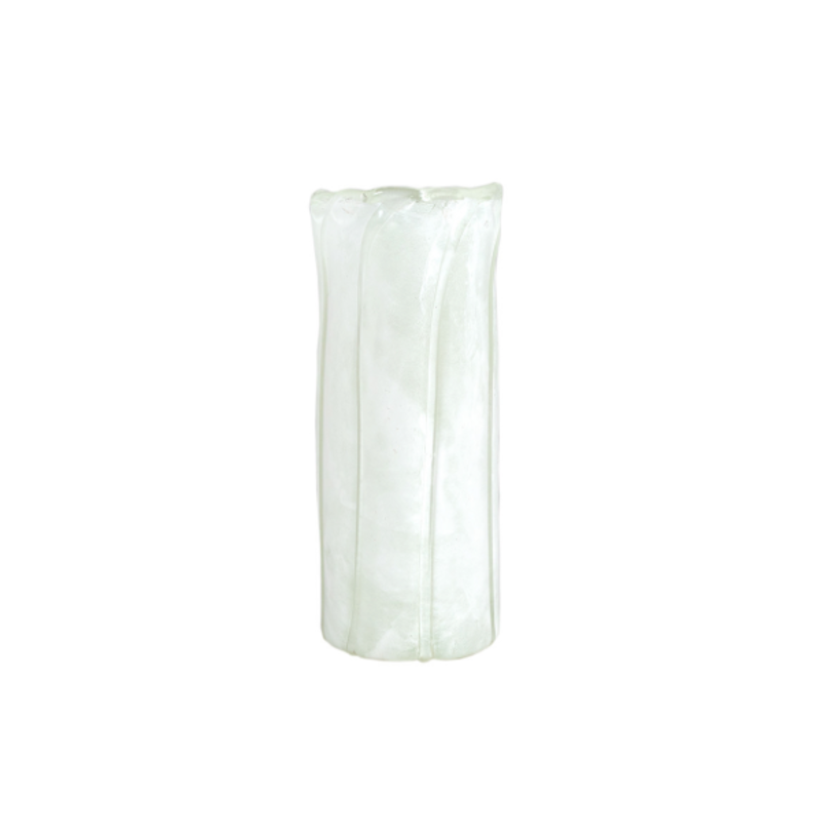 Outside The Box 8" Lumia White Art Glass Vase