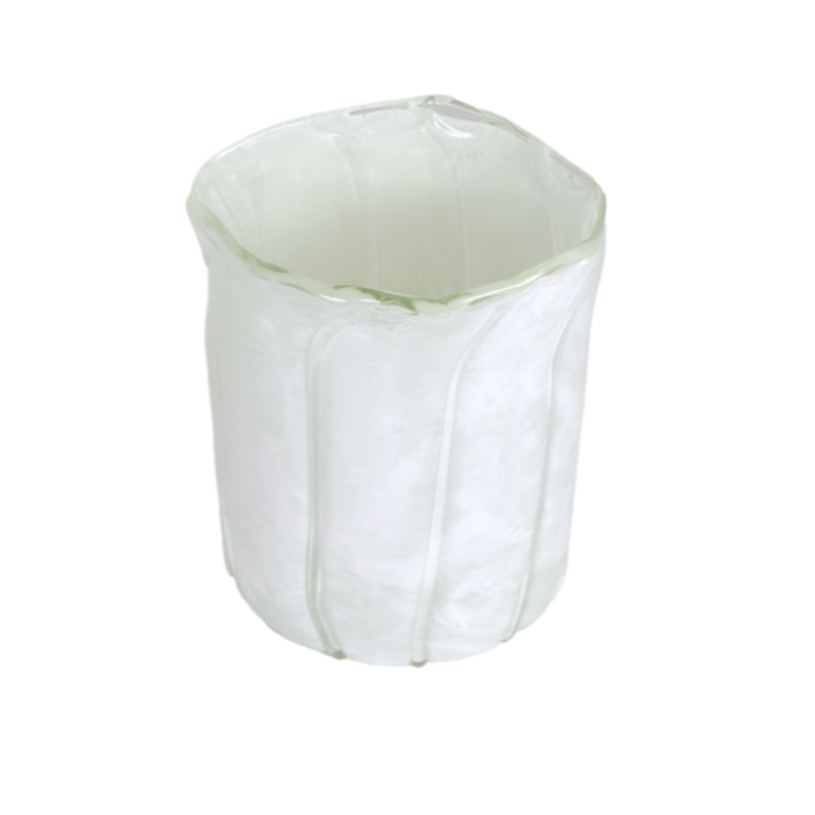 Outside The Box 8" Lumia White Art Glass Vase