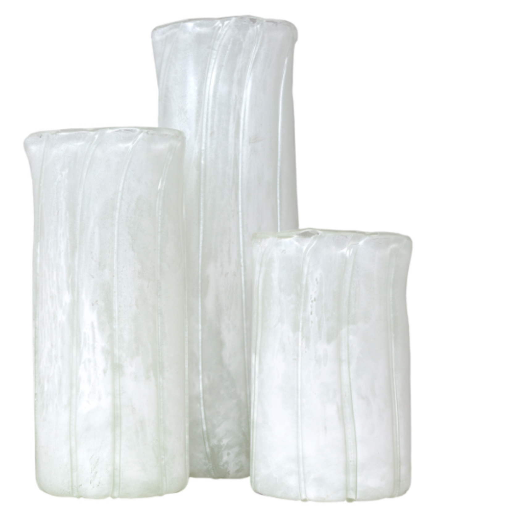 Outside The Box 12" Lumia White Art Glass Vase
