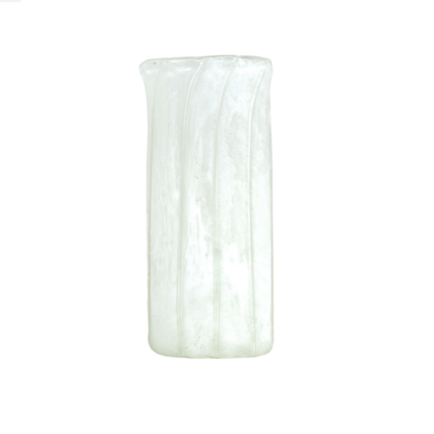 Outside The Box 12" Lumia White Art Glass Vase