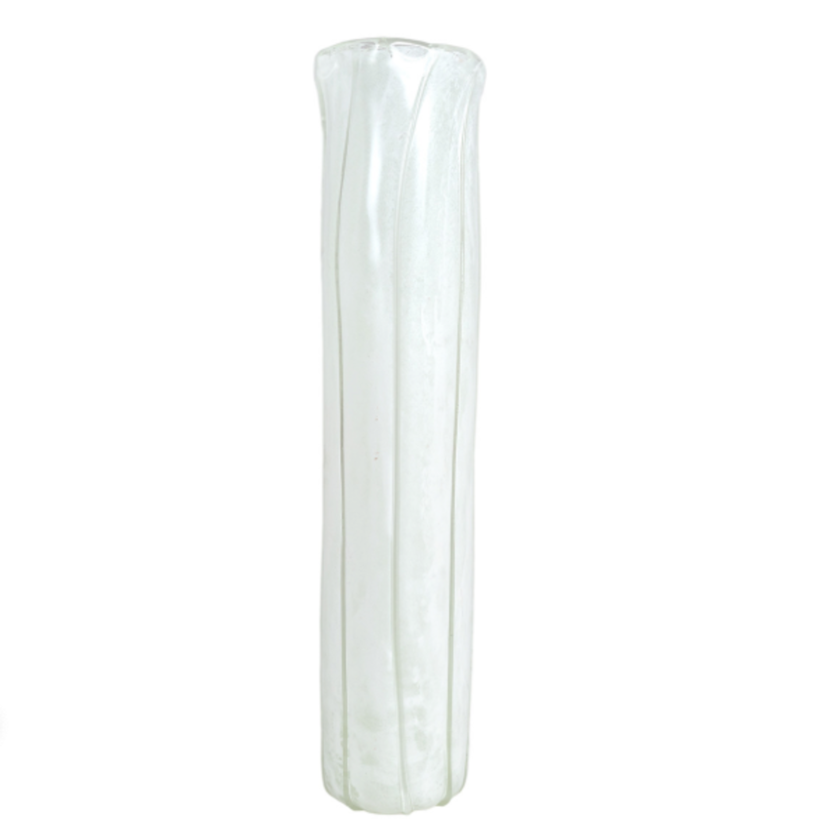 Outside The Box 16" Lumia White Art Glass Vase