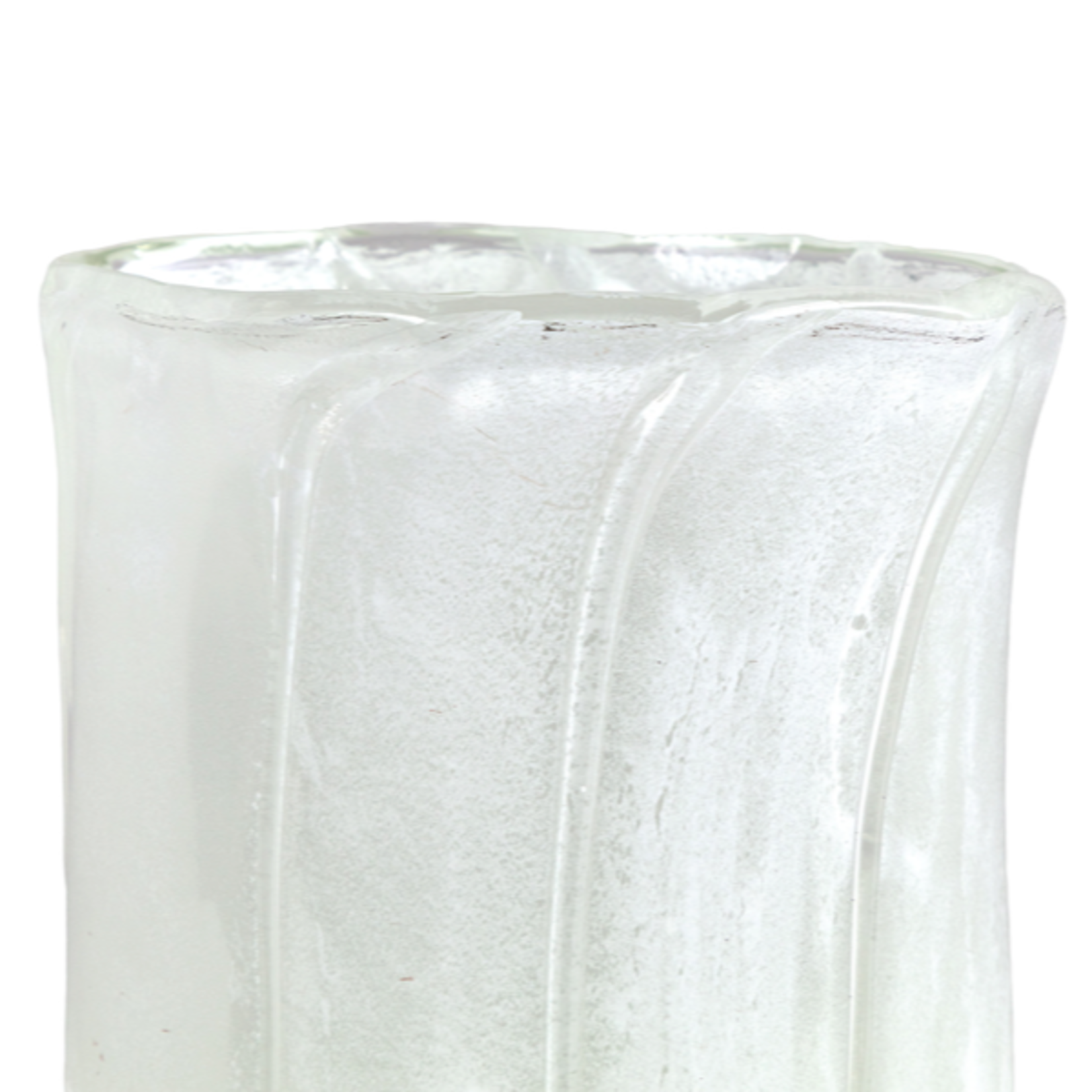 Outside The Box 16" Lumia White Art Glass Vase