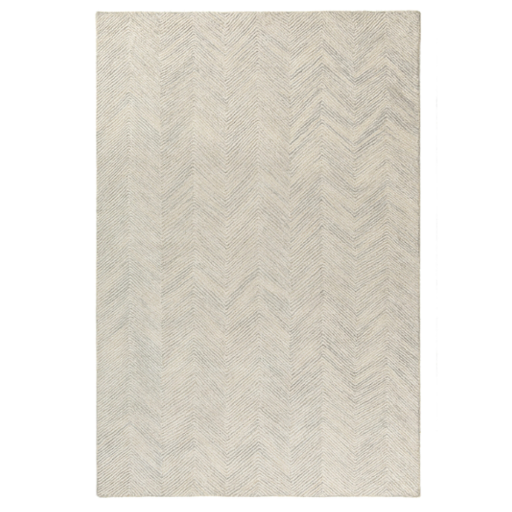 Outside The Box 7’ 9” x 9’ 9“ Scapes 100% Wool Hand Tufted Area Rug In Silver / Ivory - 82864