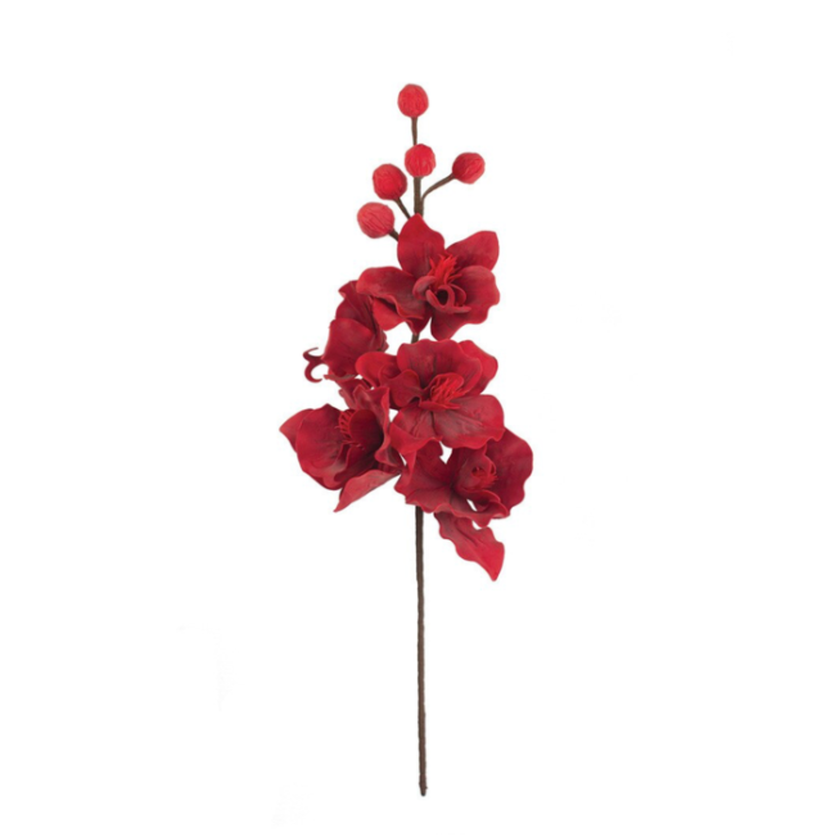 Outside The Box 40" Red Phalaenopsis Orchid Stem Faux Decor