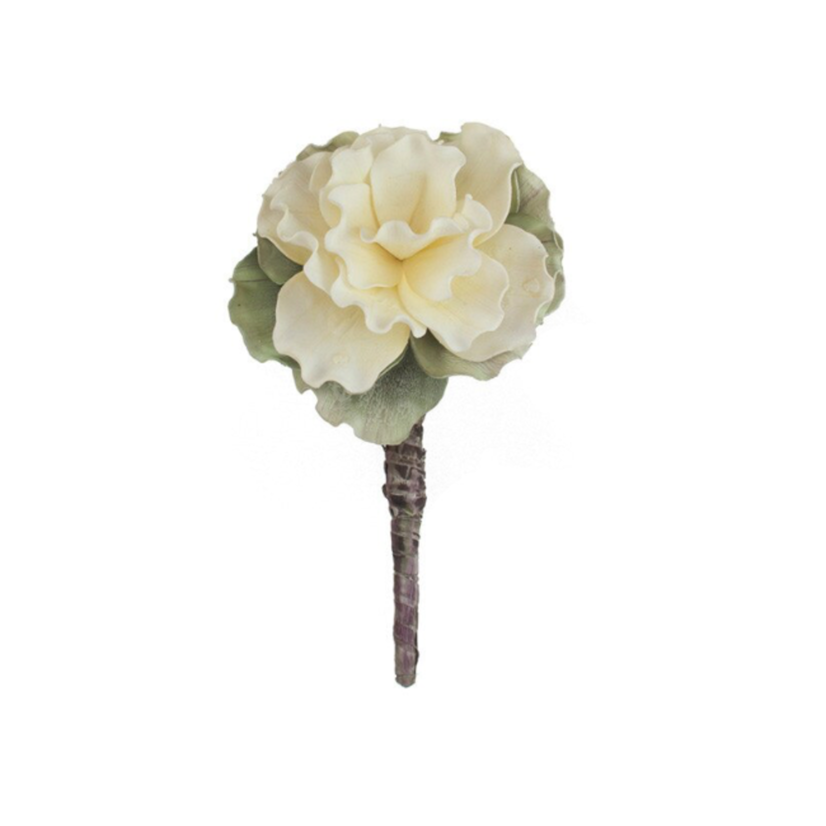 Outside The Box 20" White Peony Flower Stem Faux Decor