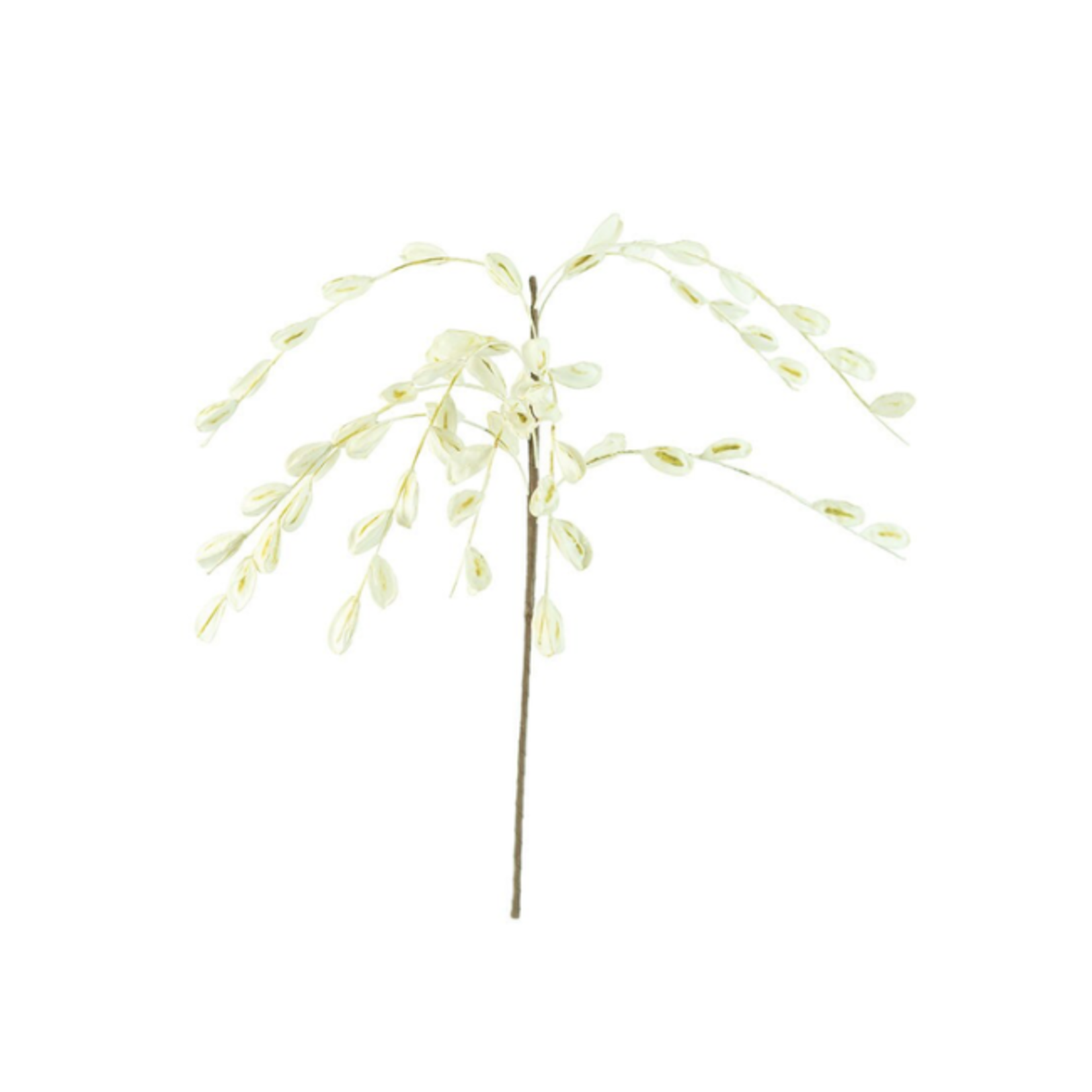 Outside The Box 44" White Fronds Drape Stem Faux Decor