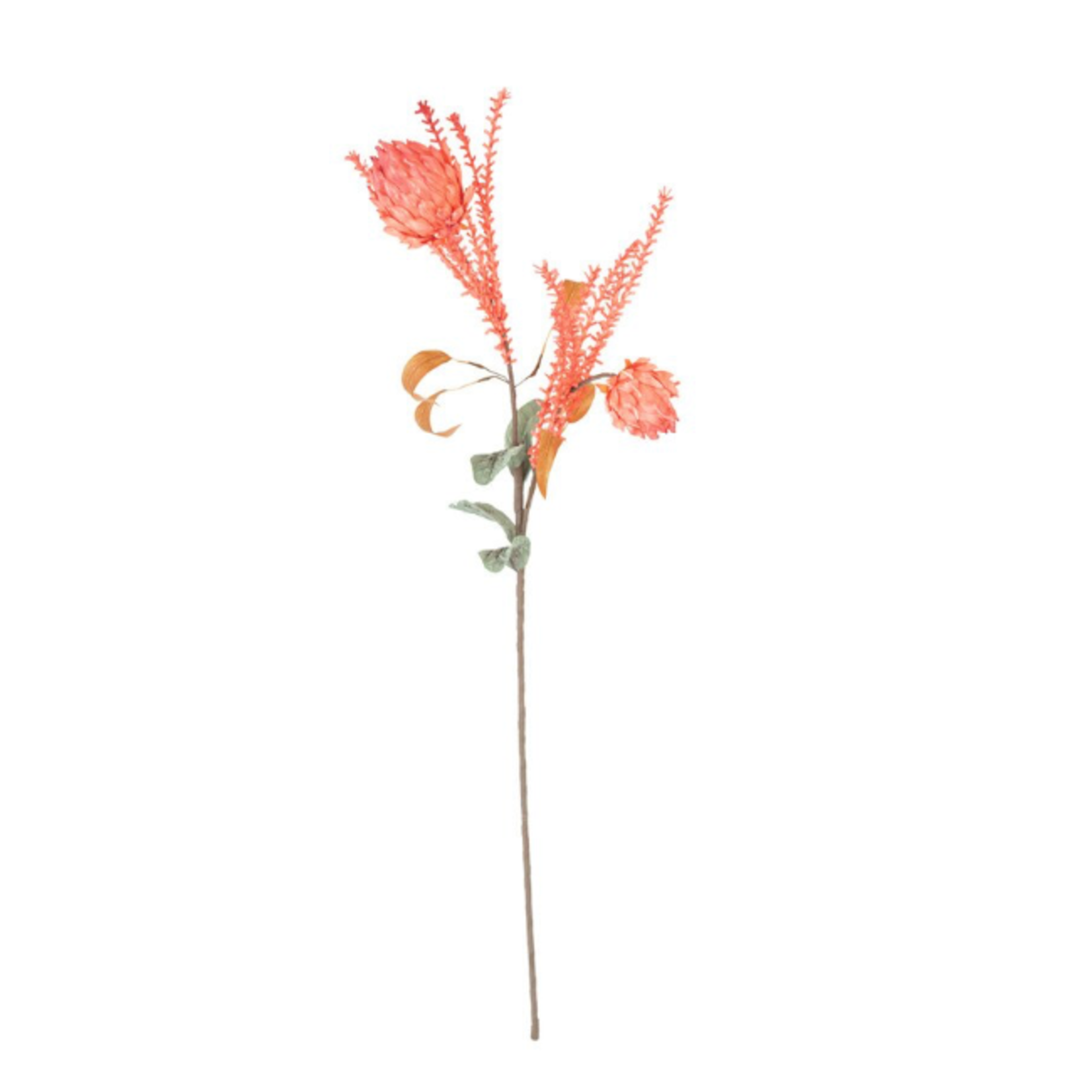 Outside The Box 37" Coral Artichoke Flower Stem Faux Decor