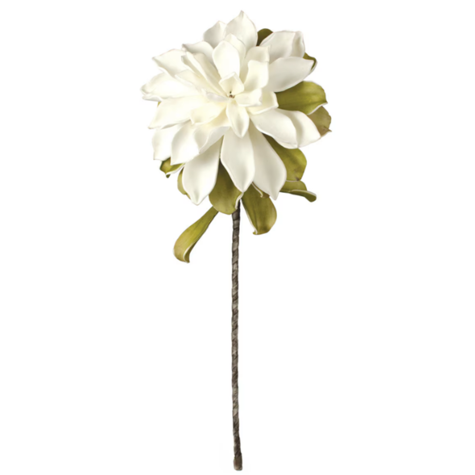 Outside The Box 28" White Gardenia Bloom Stem Faux Decor