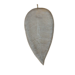 Outside The Box 34" Palm Leaf White Washed Metal Tray