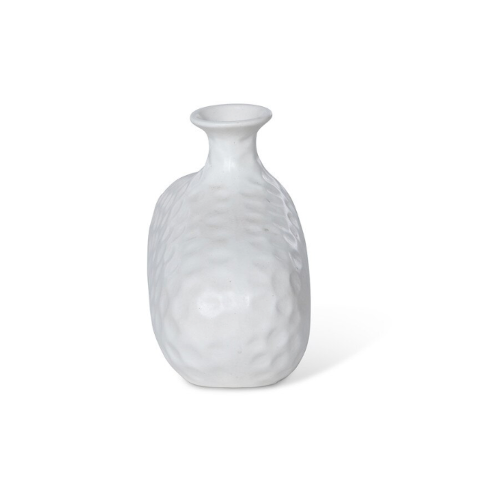 Outside The Box 7" Seri Matte White Stoneware Oval Bud Vase