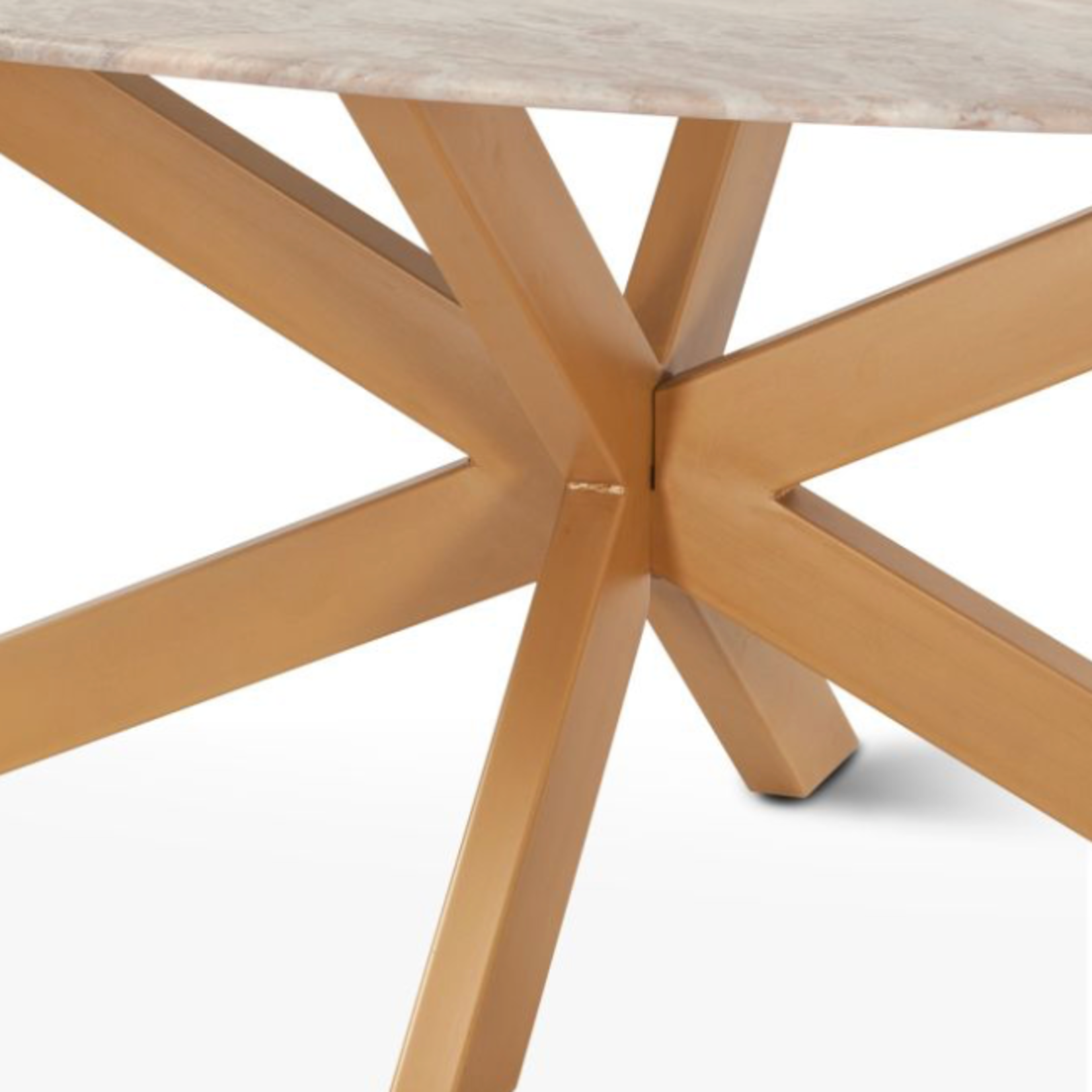 Outside The Box 70x39 Malibu Sawar Marble & Iron Oval Dining Table