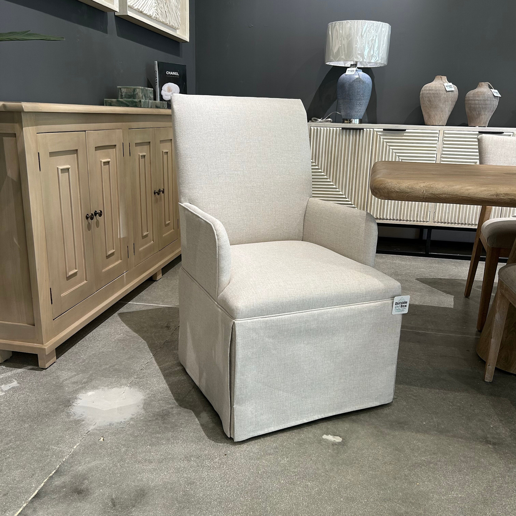 Outside The Box Parsons Elevation Champagne Revolution Performance Arm Dining Chair - 691 SOLD IN PAIRS