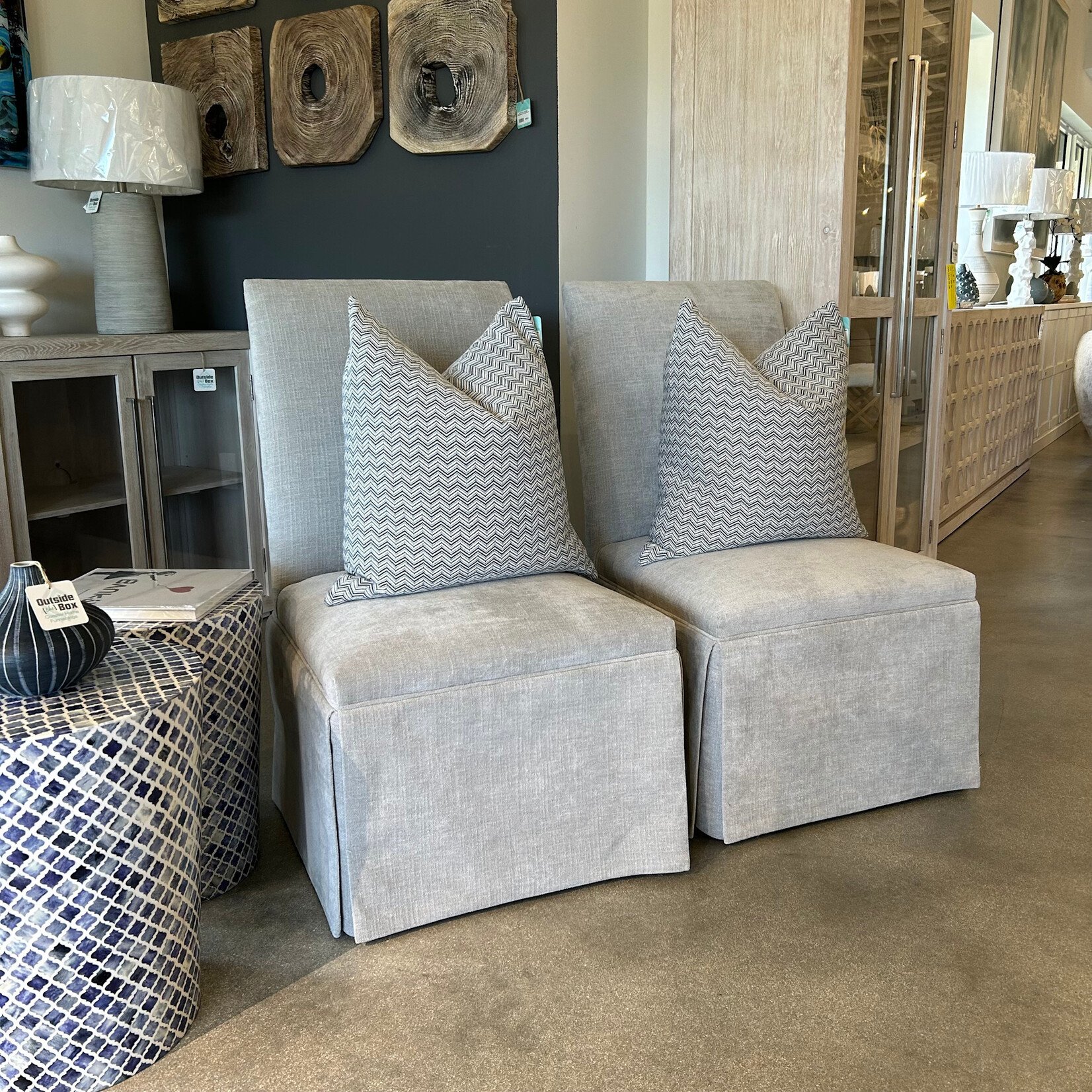 Outside The Box Parsons Denby Fog Side Dining Chair - 681