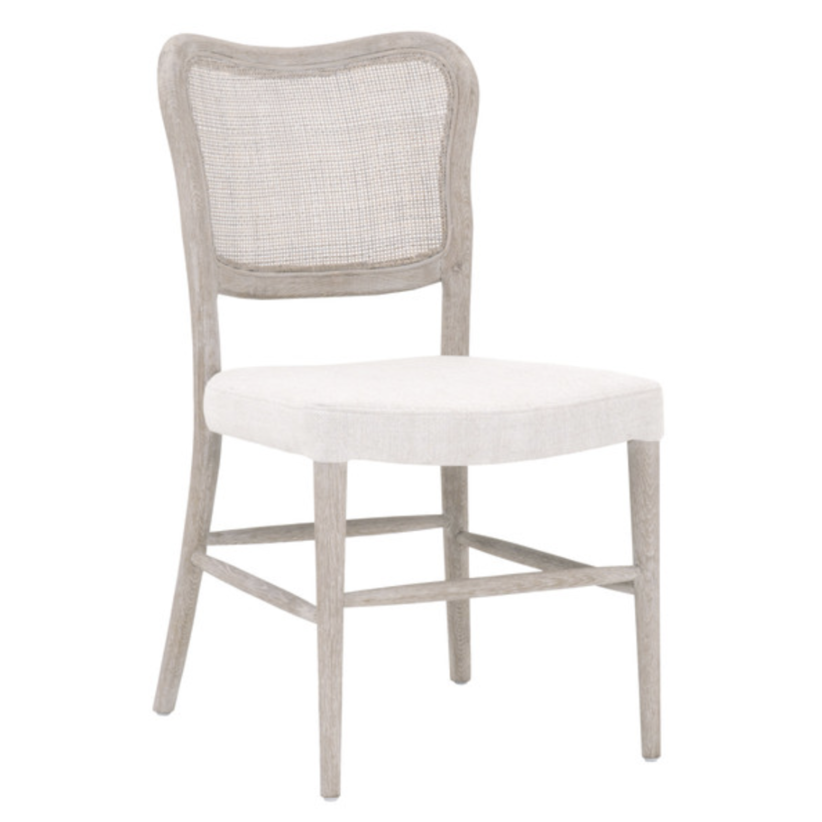 Outside The Box Cela Linen Bisque & Natural Gray Oak Dining Chair