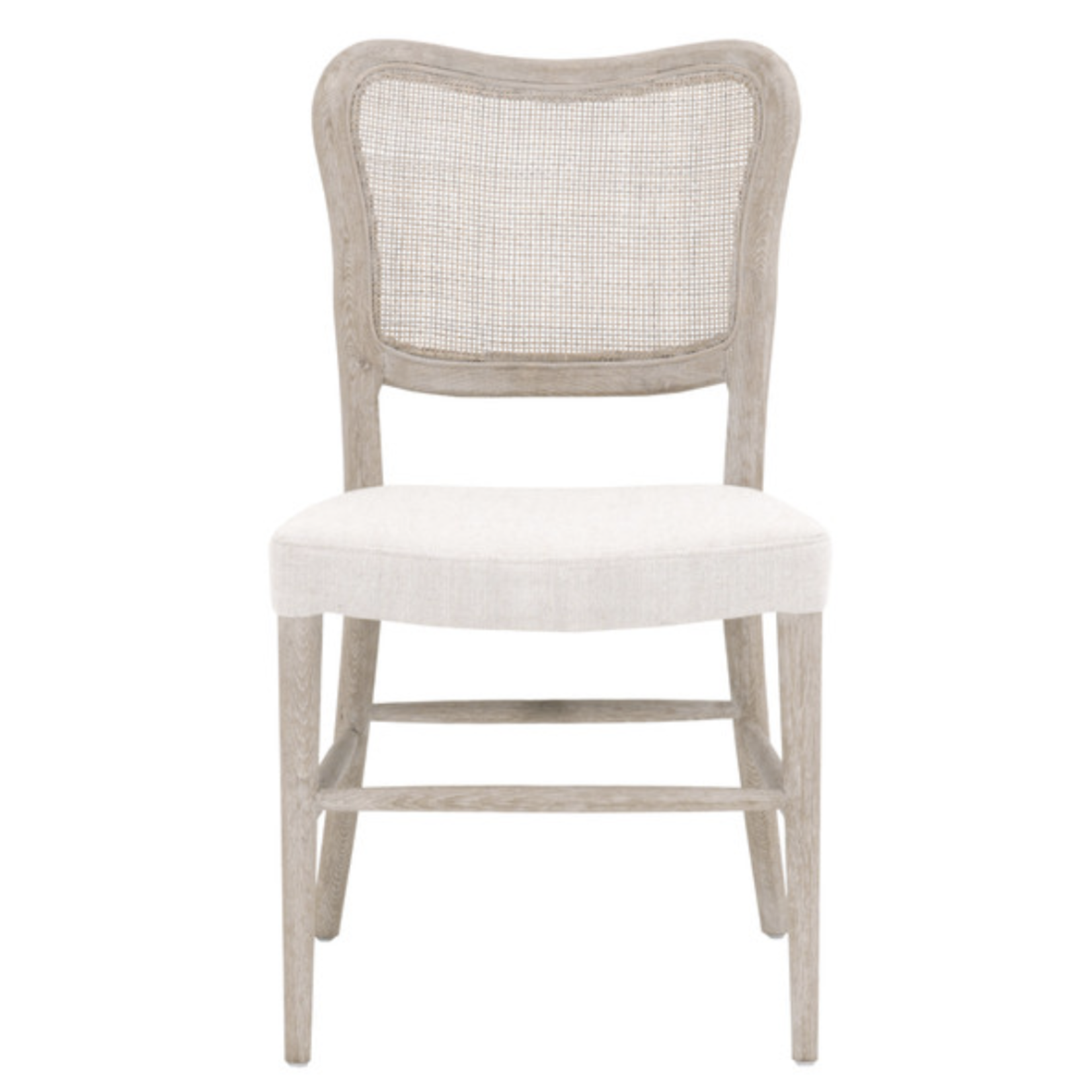 Outside The Box Cela Linen Bisque & Natural Gray Oak Dining Chair