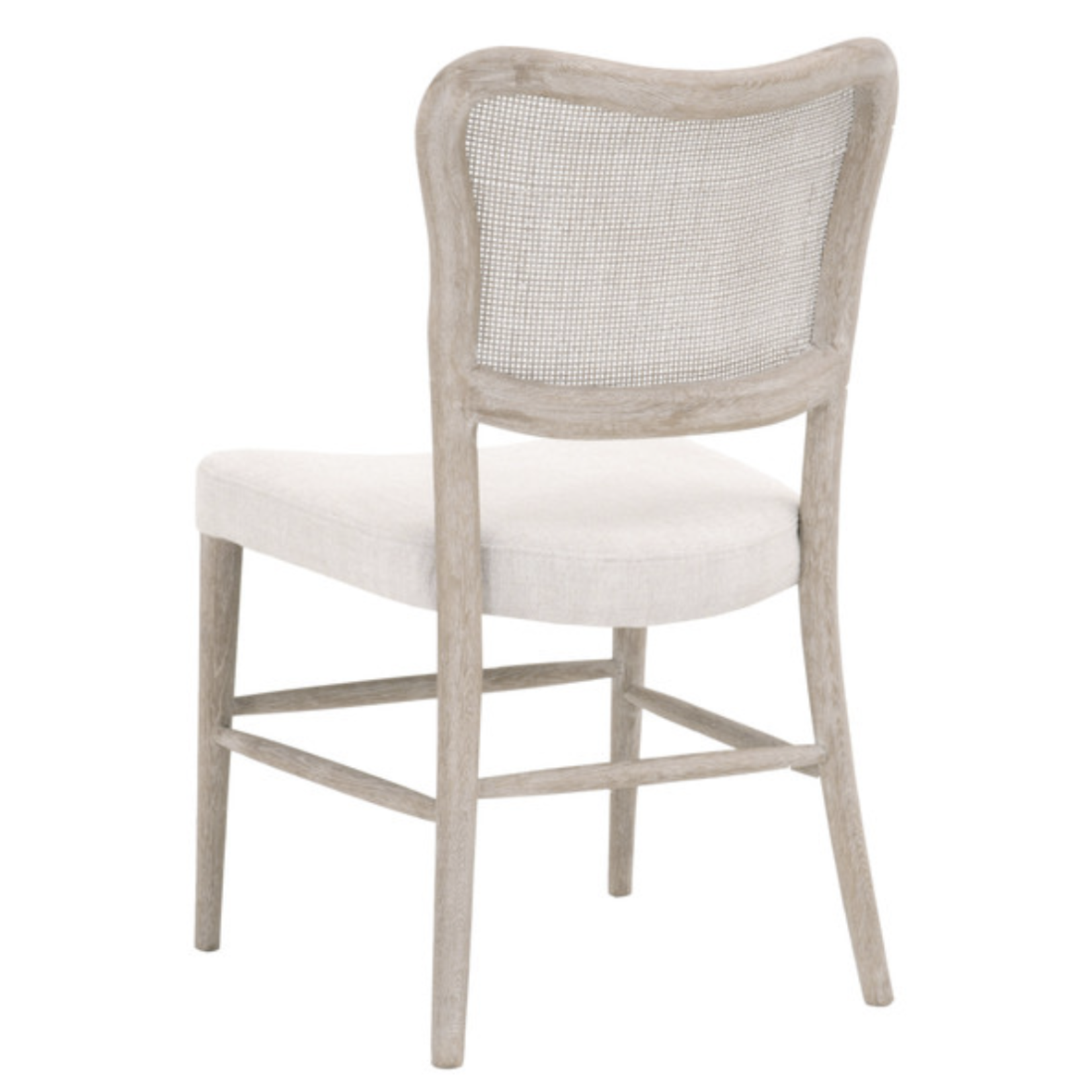 Outside The Box Cela Linen Bisque & Natural Gray Oak Dining Chair