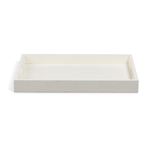 Outside The Box 20x14 Hampton Shore Raffia Wrapped Serving Tray In Silk Linen