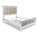 Outside The Box 67x80x57 Islamorada Gray Mindi Wood Distressed Queen Bed