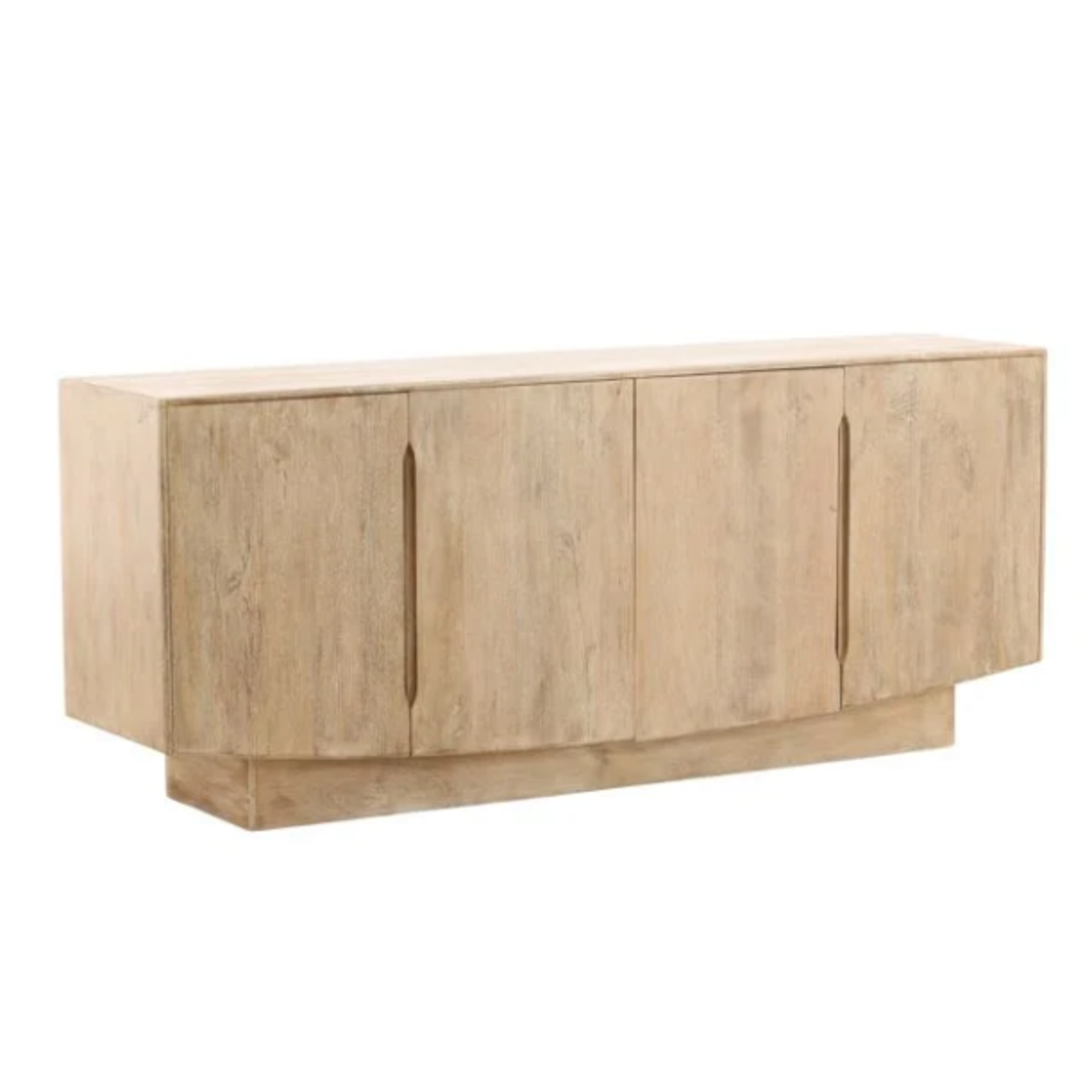 Outside The Box 78x18x32 Hartland Solid Mango Wood 4 Door Sidebaord In Light Natural