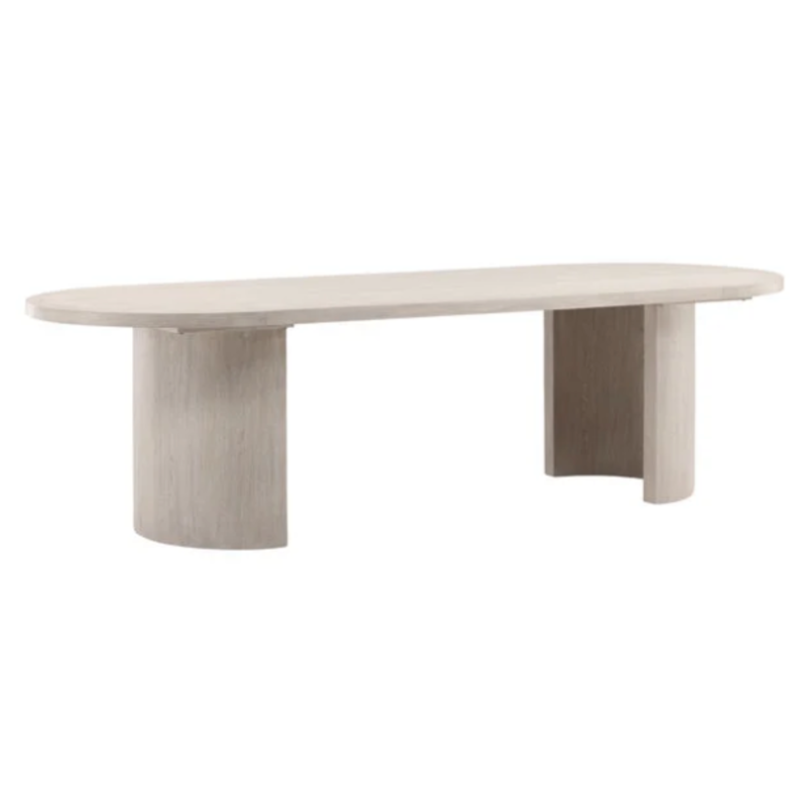 Outside The Box 109x42 Sarai Light Gray Rubber Wood Oval Dining Table