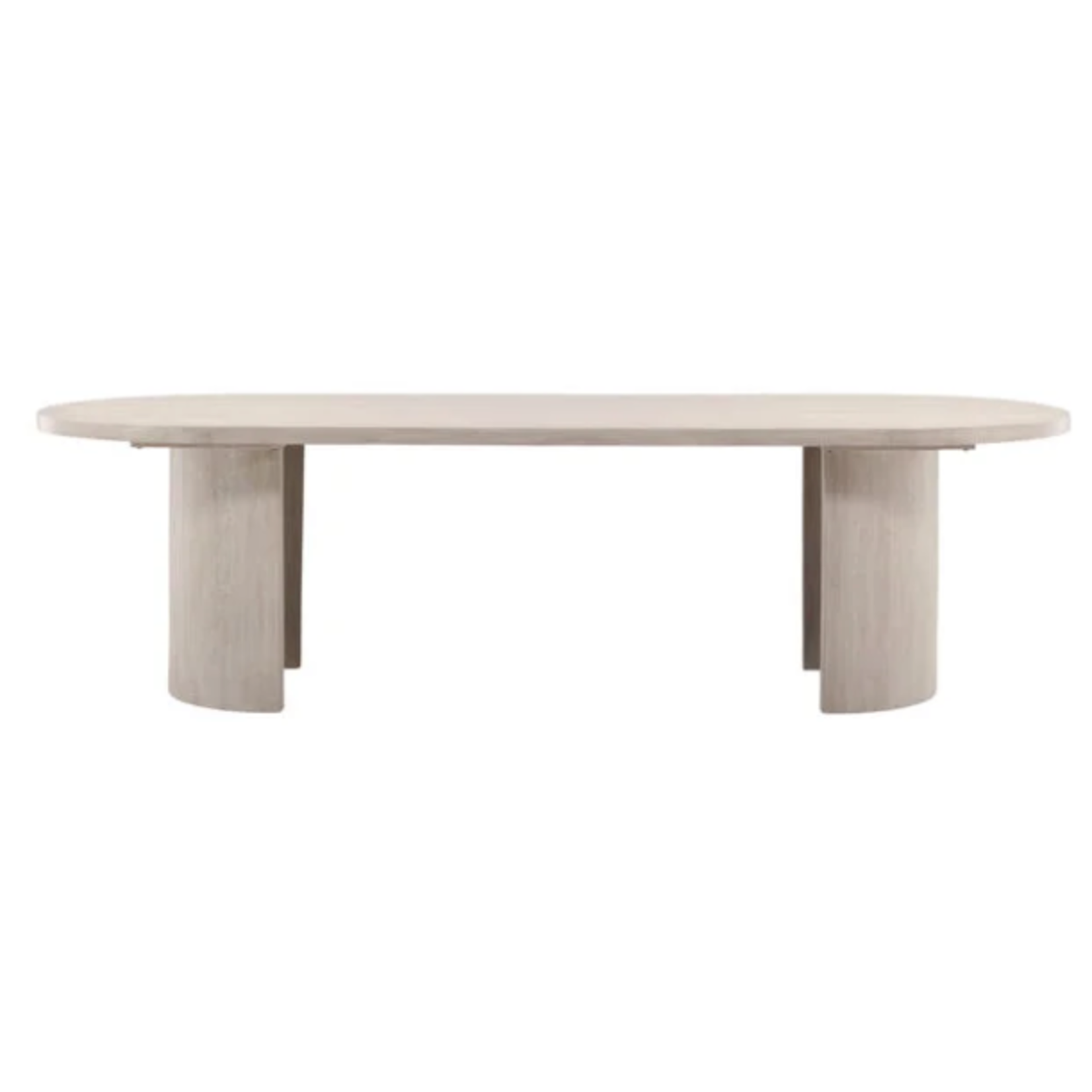 Outside The Box 109x42 Sarai Light Gray Rubber Wood Oval Dining Table