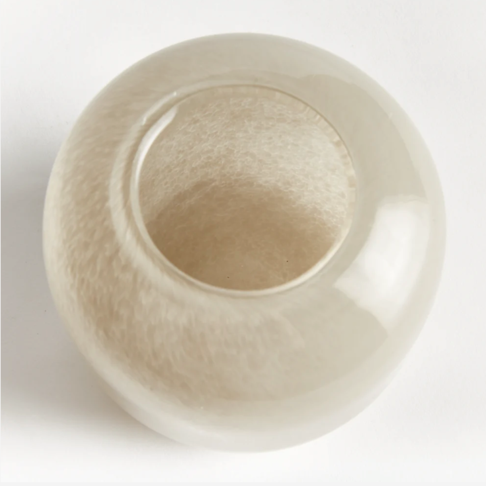 Outside The Box 6" Melora  Warm Gray Hand Blown Glass Vase